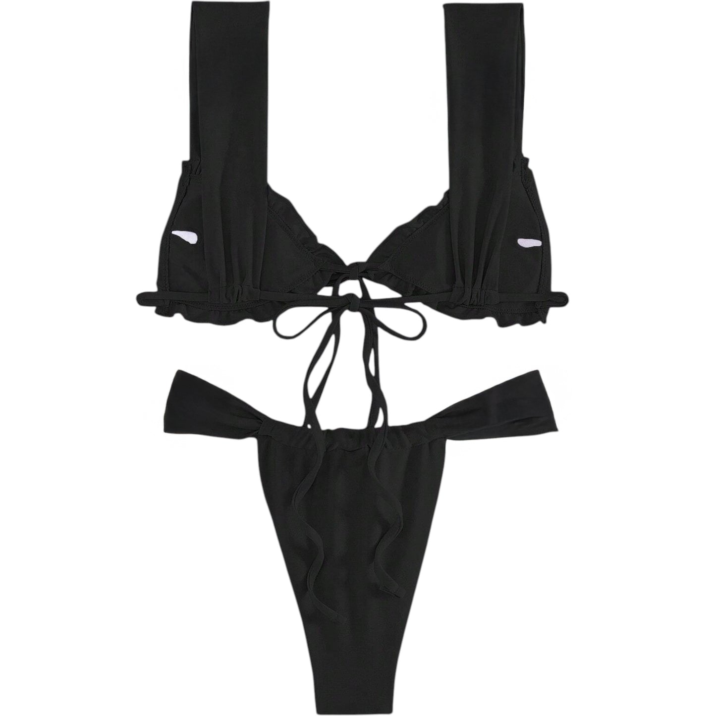SHE fekete megkötős bikini szett