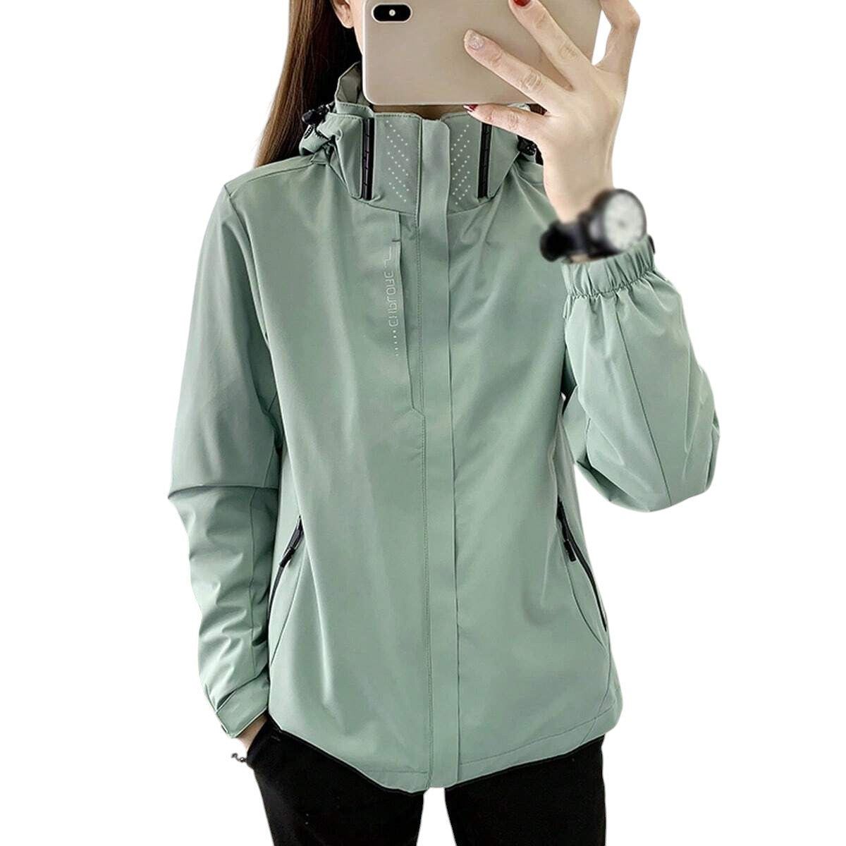 SHE világoszöld kapucnis sportkabát