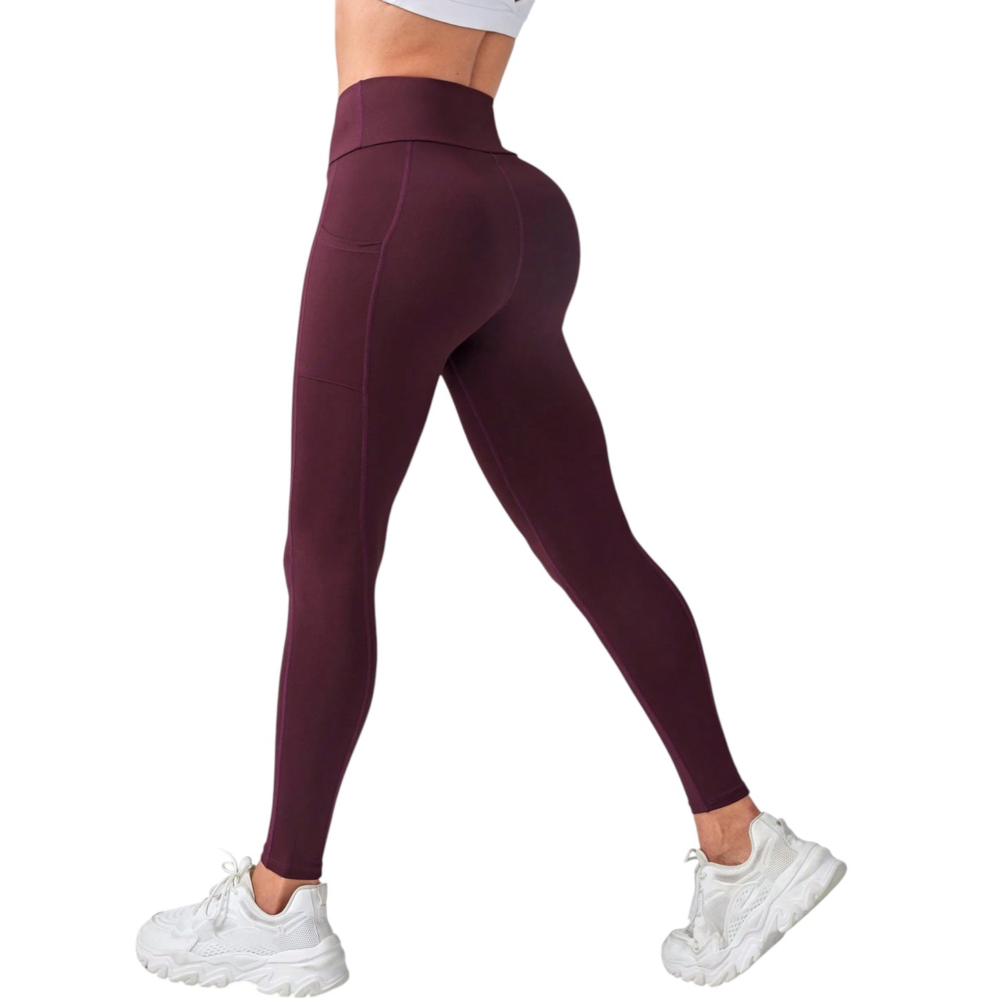 SHE bordó magas derekú leggings