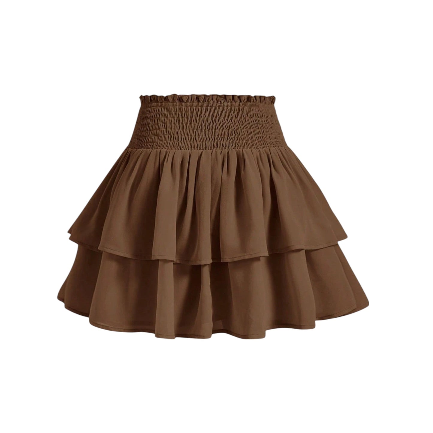 SHE barna fodros mini szoknya