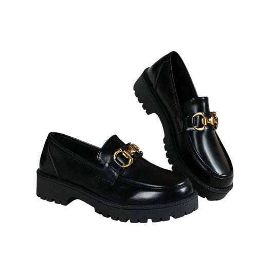 SHE fekete platform loafer