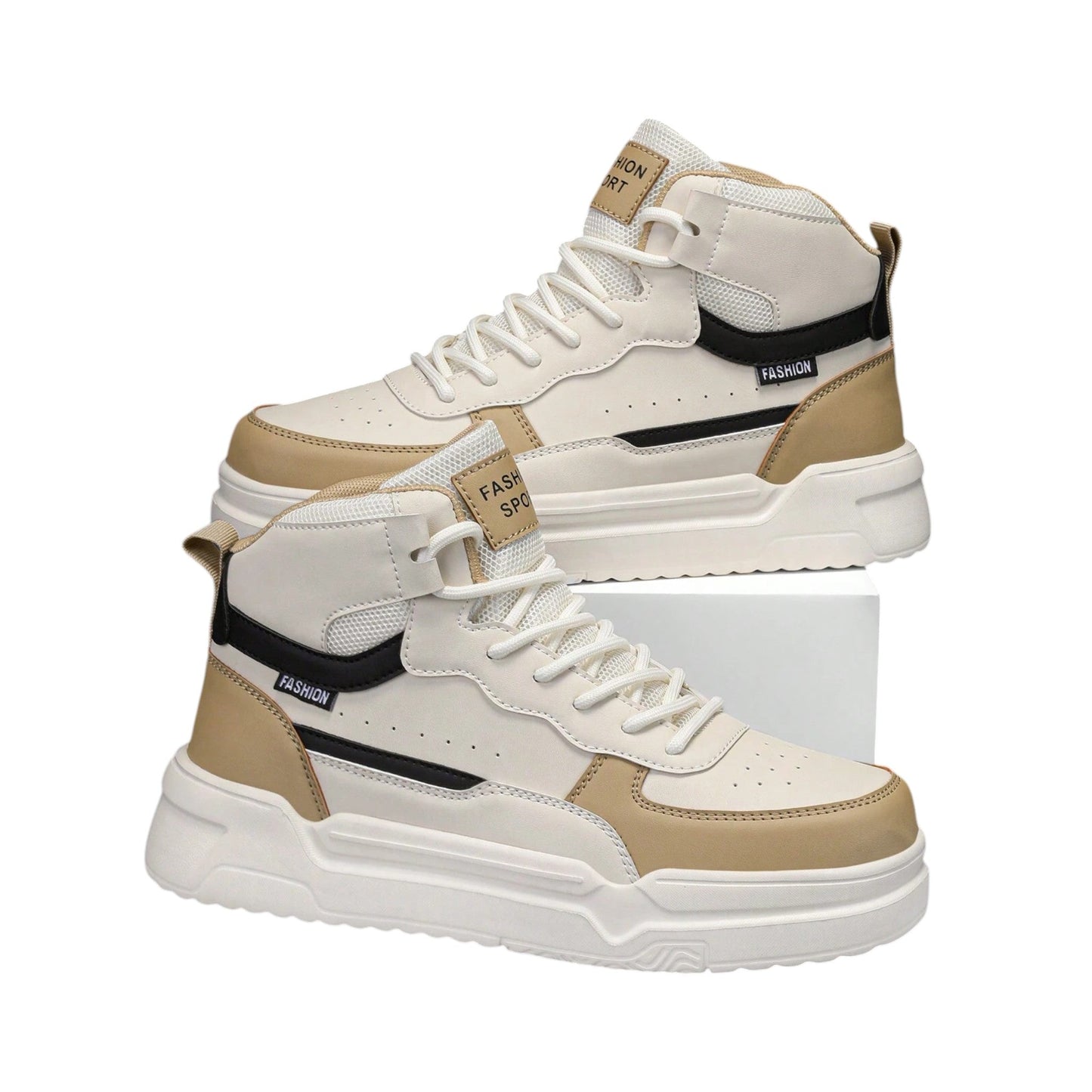 SHE patchwork magas szárú sneaker