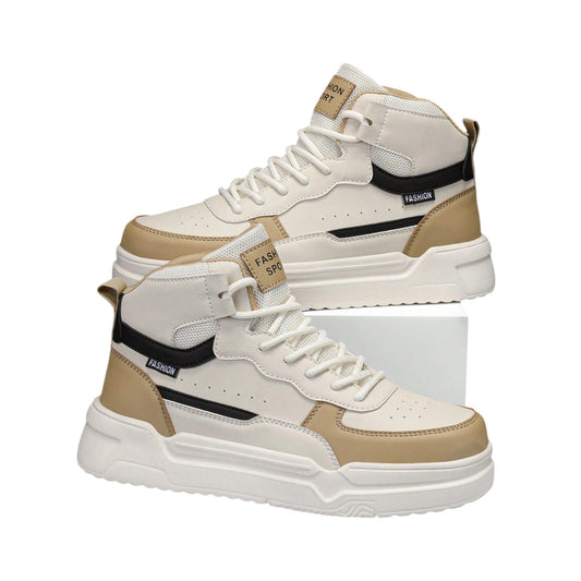 SHE patchwork magas szárú sneaker