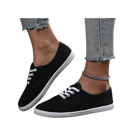 SHE fekete vászon sneaker