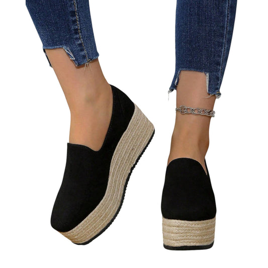 SHE fekete platform cipő