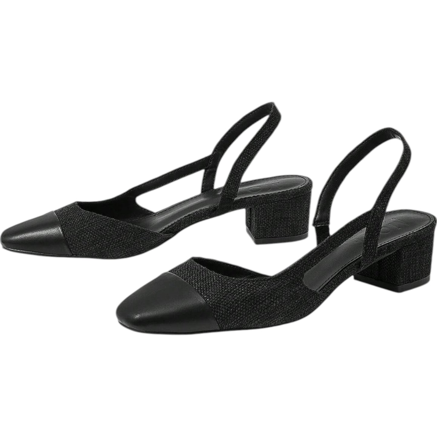 SHE fekete slingback szandál