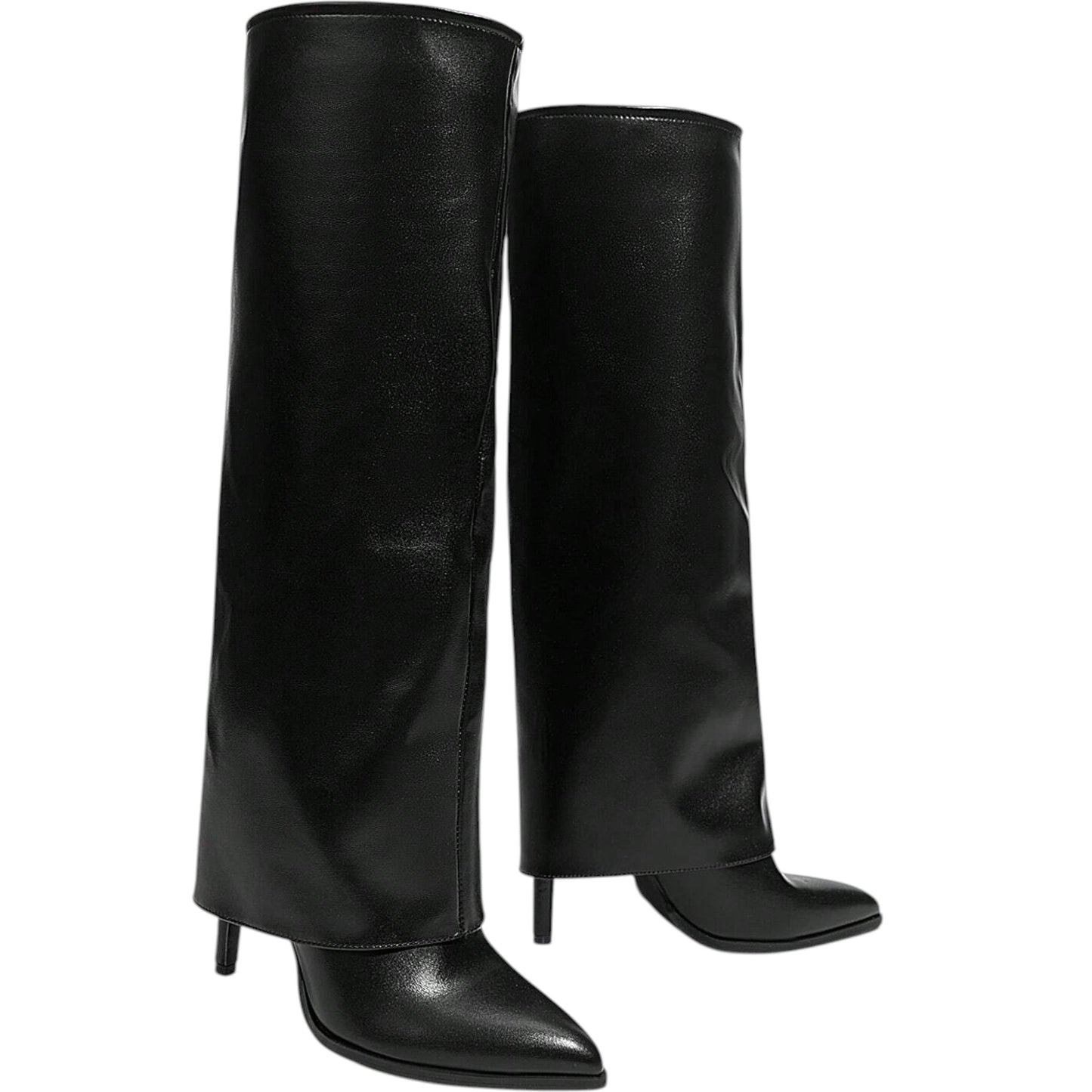 SHE fekete ráncolt térdcsizma