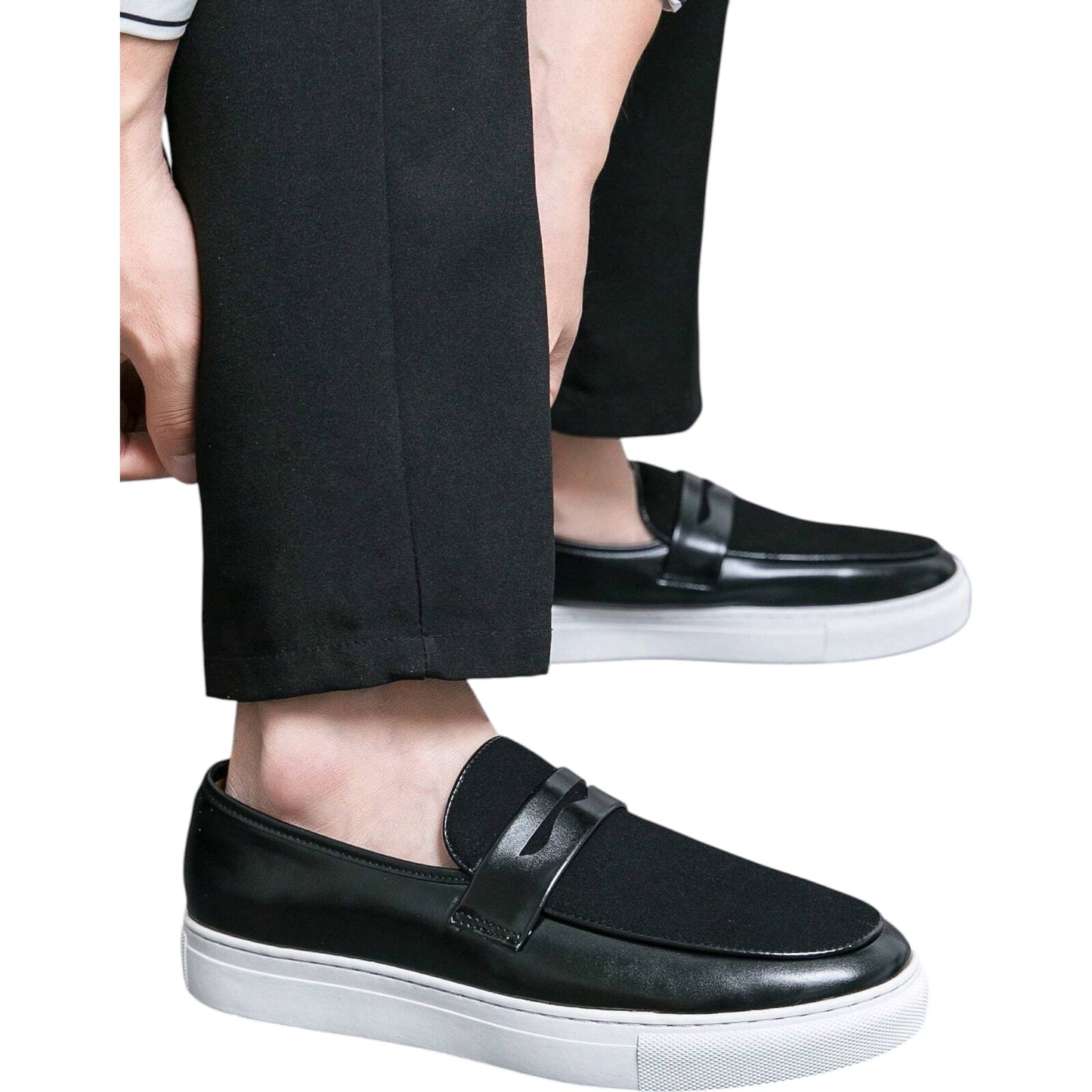 SHE fekete loafer cipő