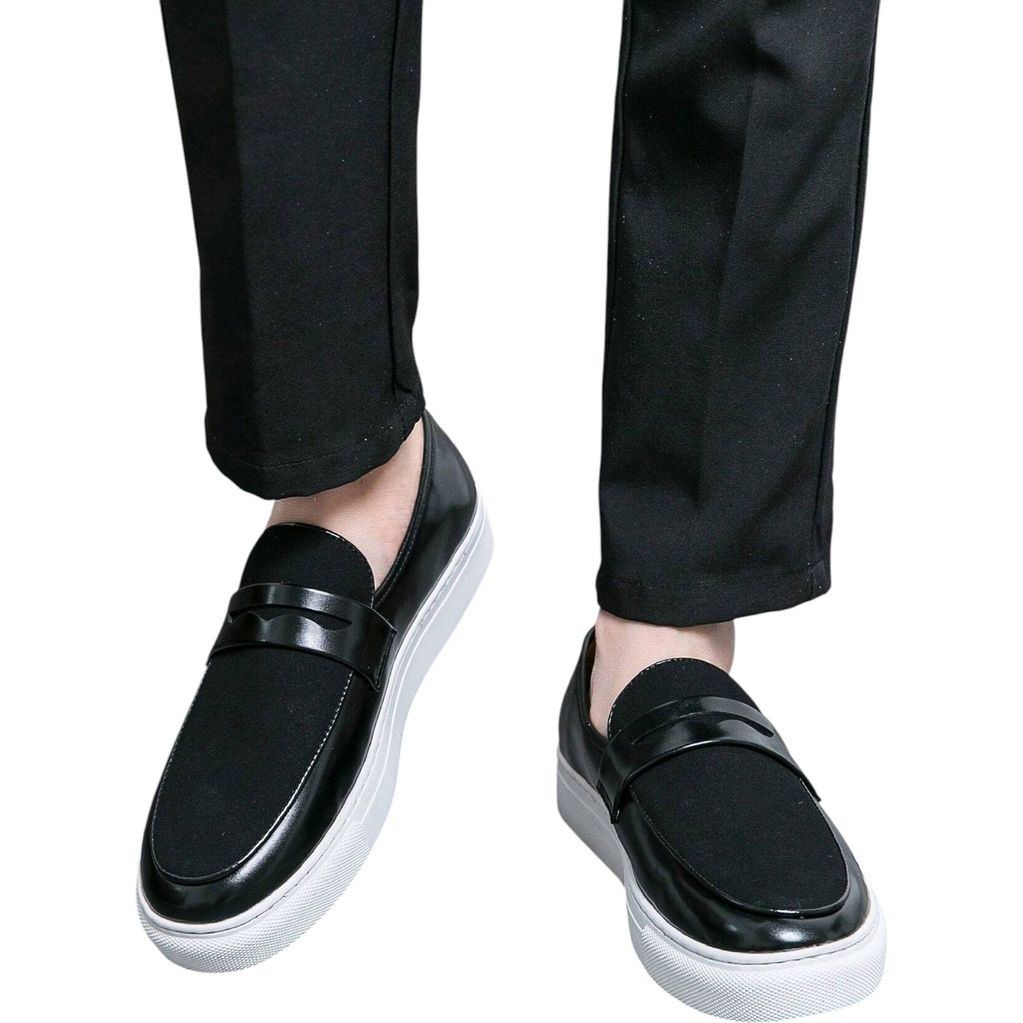 SHE fekete loafer cipő
