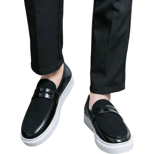 SHE fekete loafer cipő