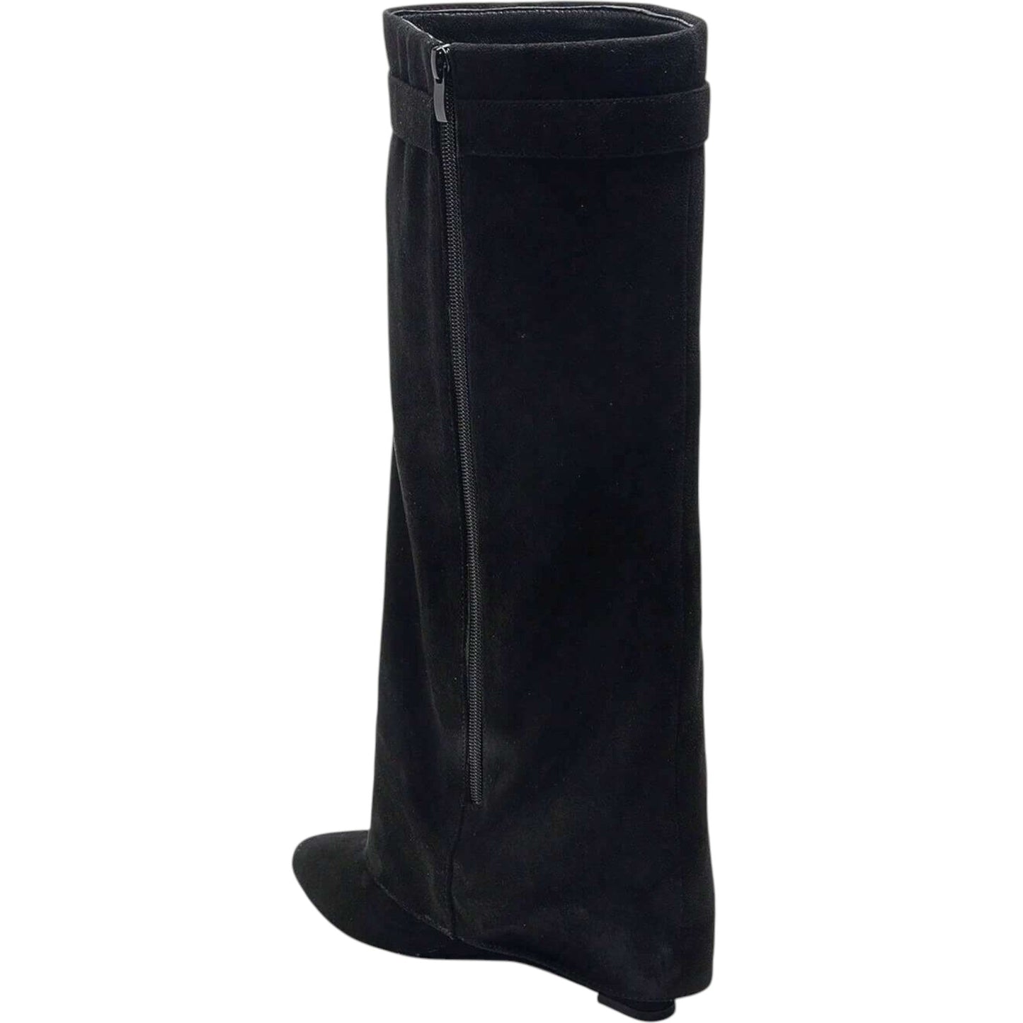 SHE fekete éktalpú hosszú szárú csizma