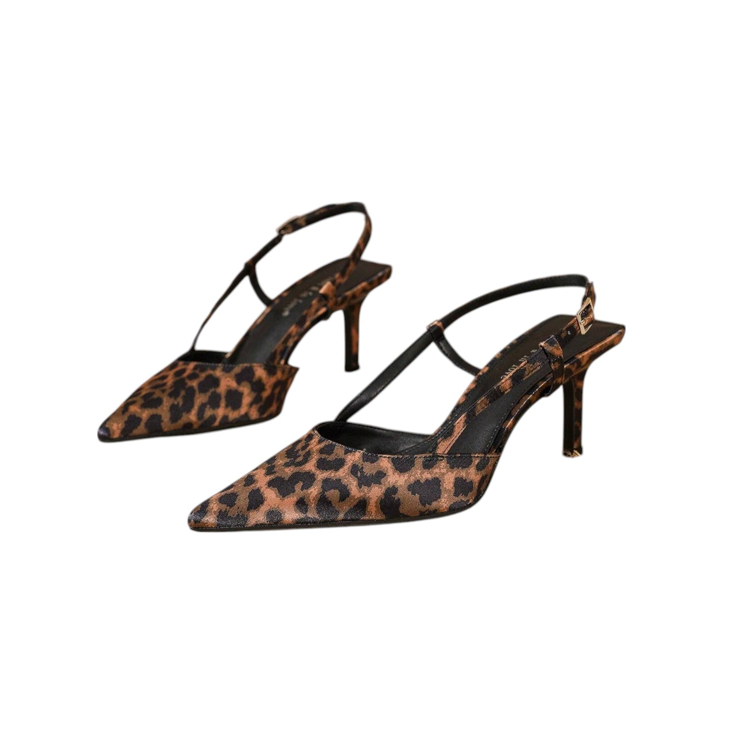 SHE leopárdmintás slingback magassarkú