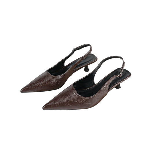 SHE barna slingback cipő