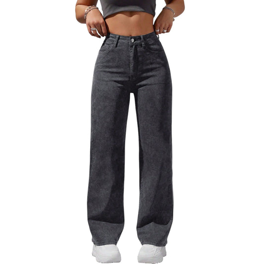 SHE szürke bő szárú farmernadrág