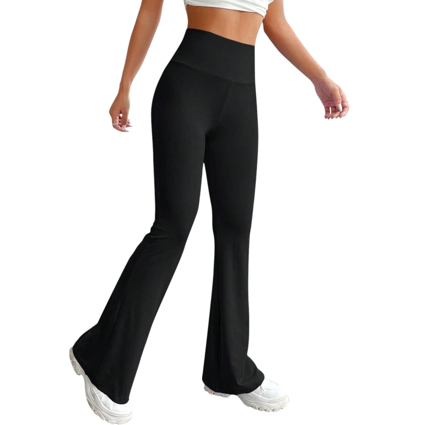 SHE fekete flared jóganadrág