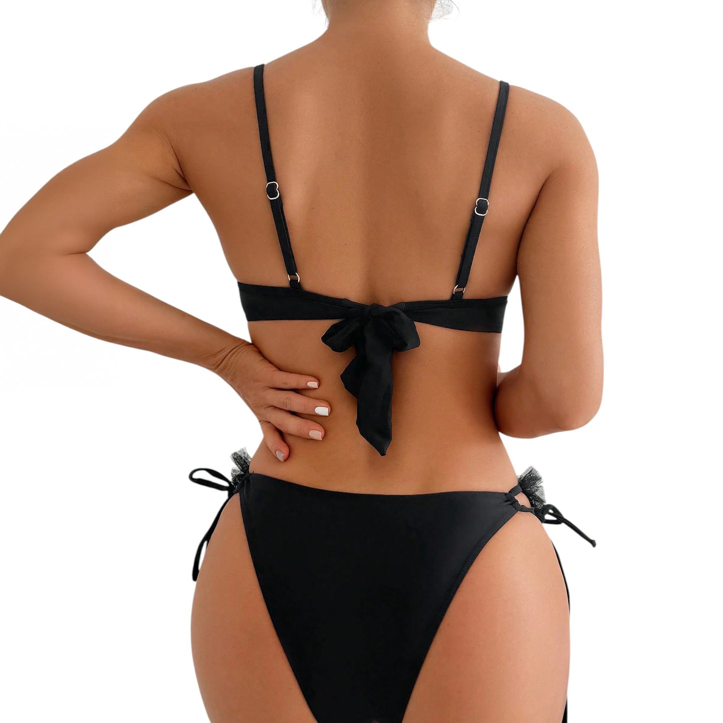 SHE fekete fodor bikini