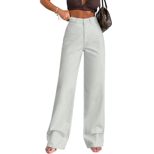 SHE világosszürke bő szárú farmer nadrág