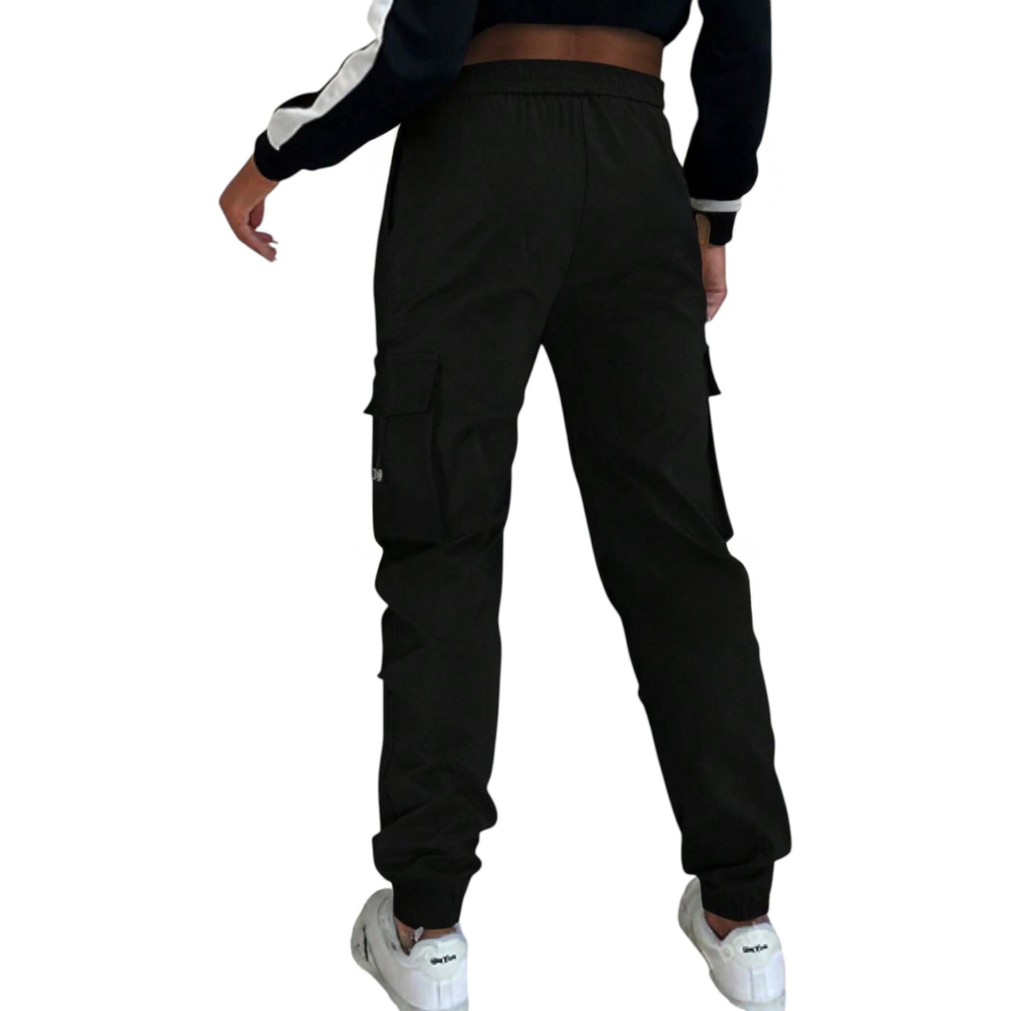 SHE fekete cargo melegítőnadrág