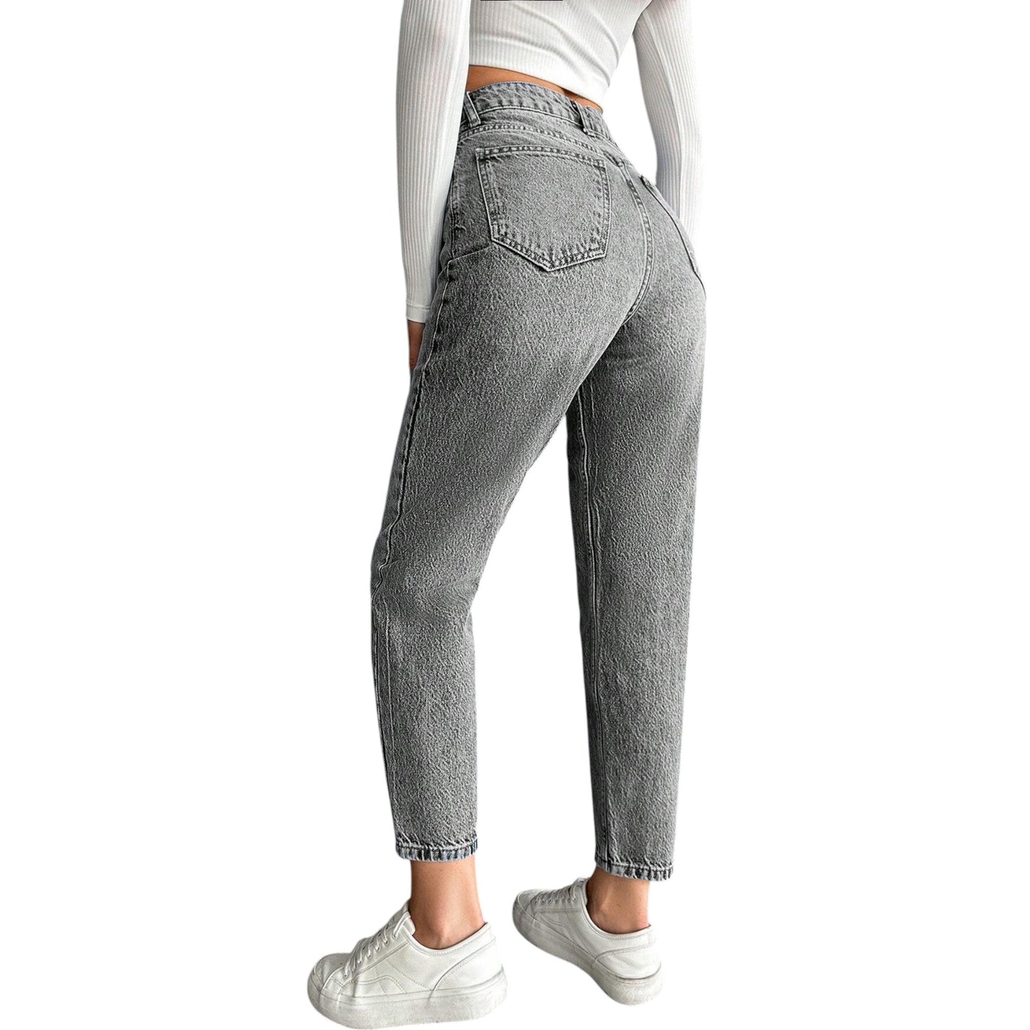 SHE szürke slim fit farmer