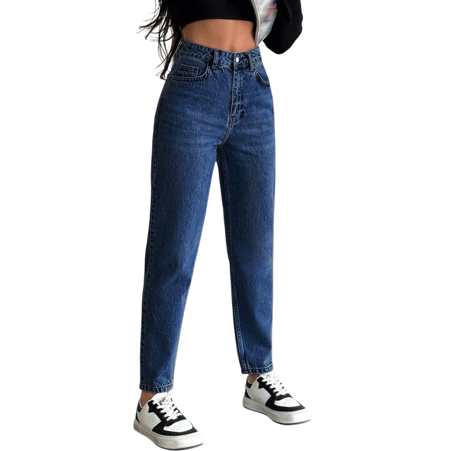 SHE sötétkék slim fit farmer nadrág