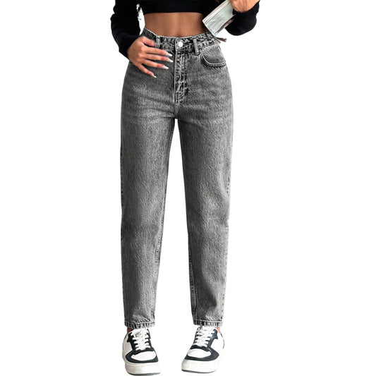 SHE szürke slim fit farmer nadrág