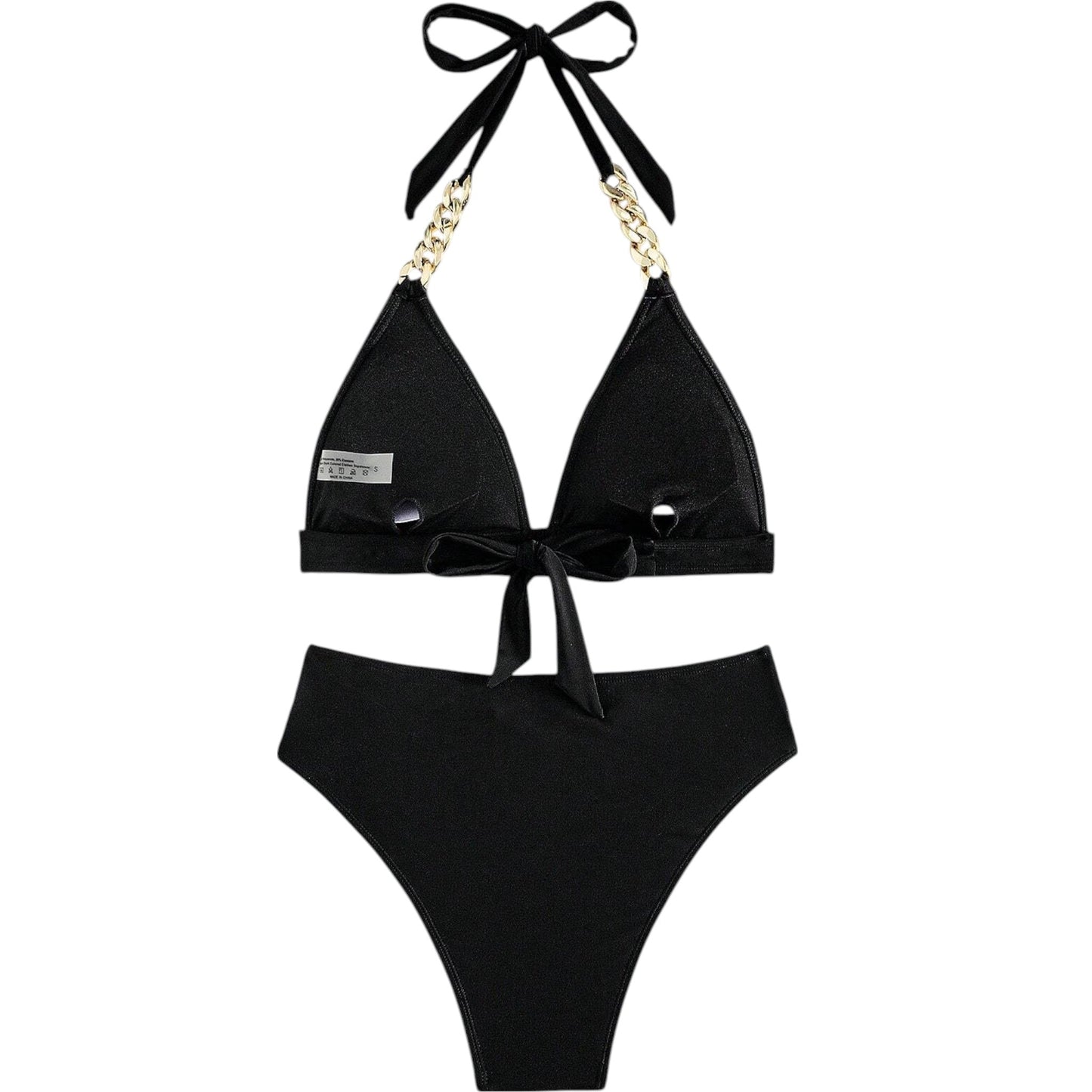 SHE fekete láncos bikini