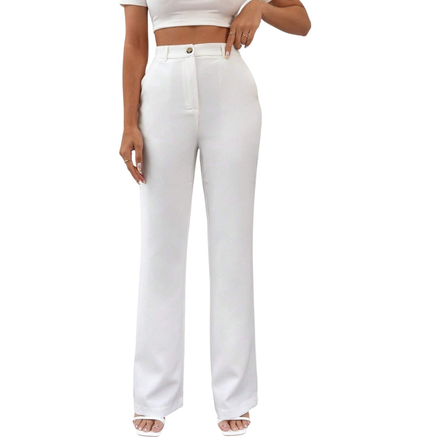 SHE fehér magas derekú nadrág