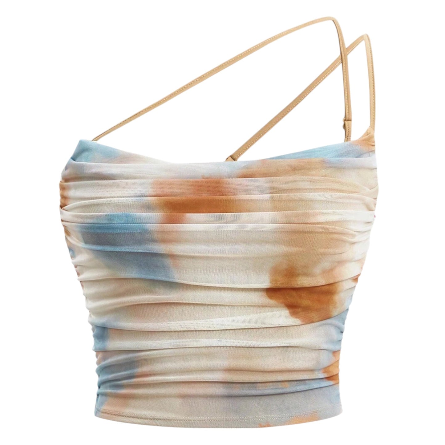 SHE többszínű aszimmetrikus crop top