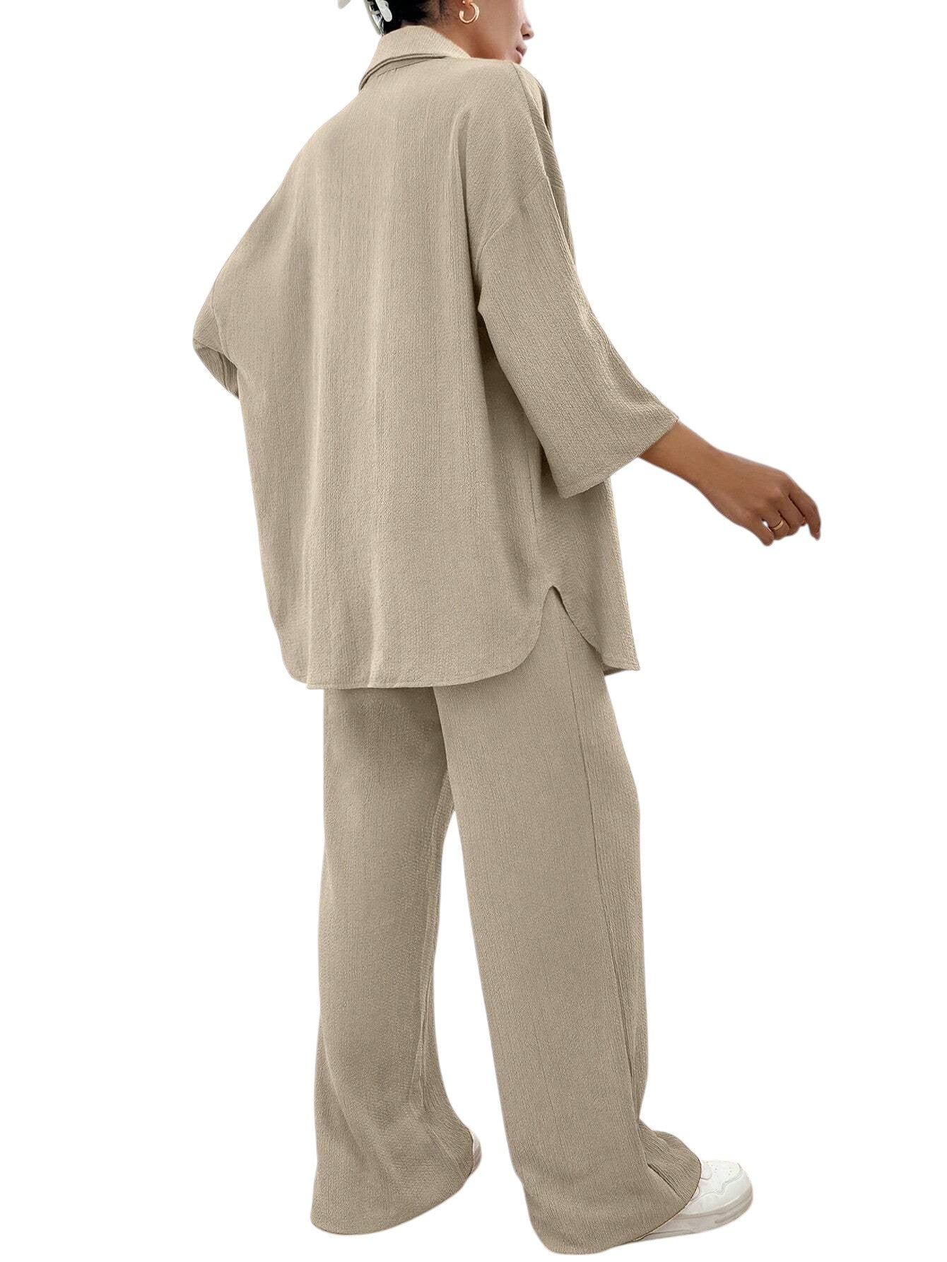 SHE bézs vászon szett