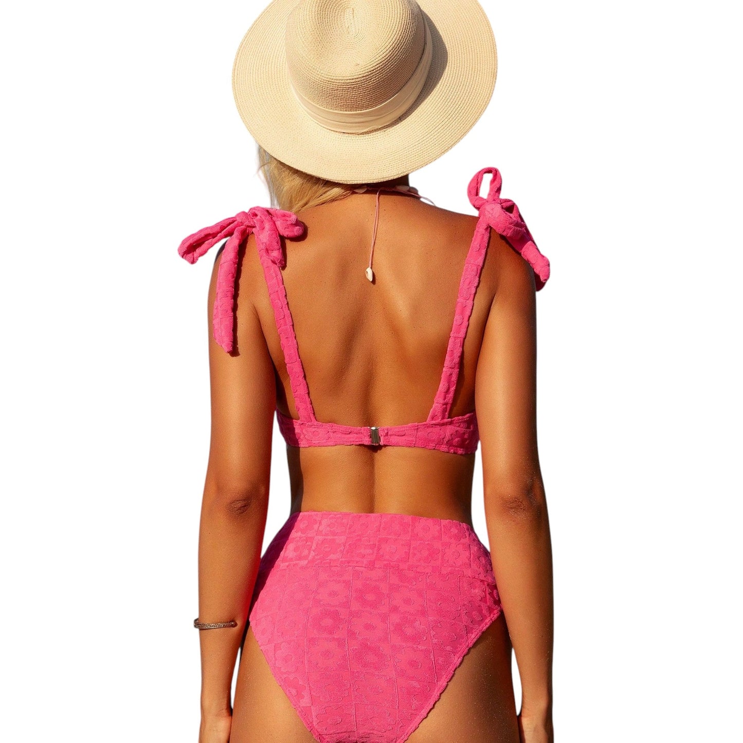 SHE rózsaszín texturált bikini