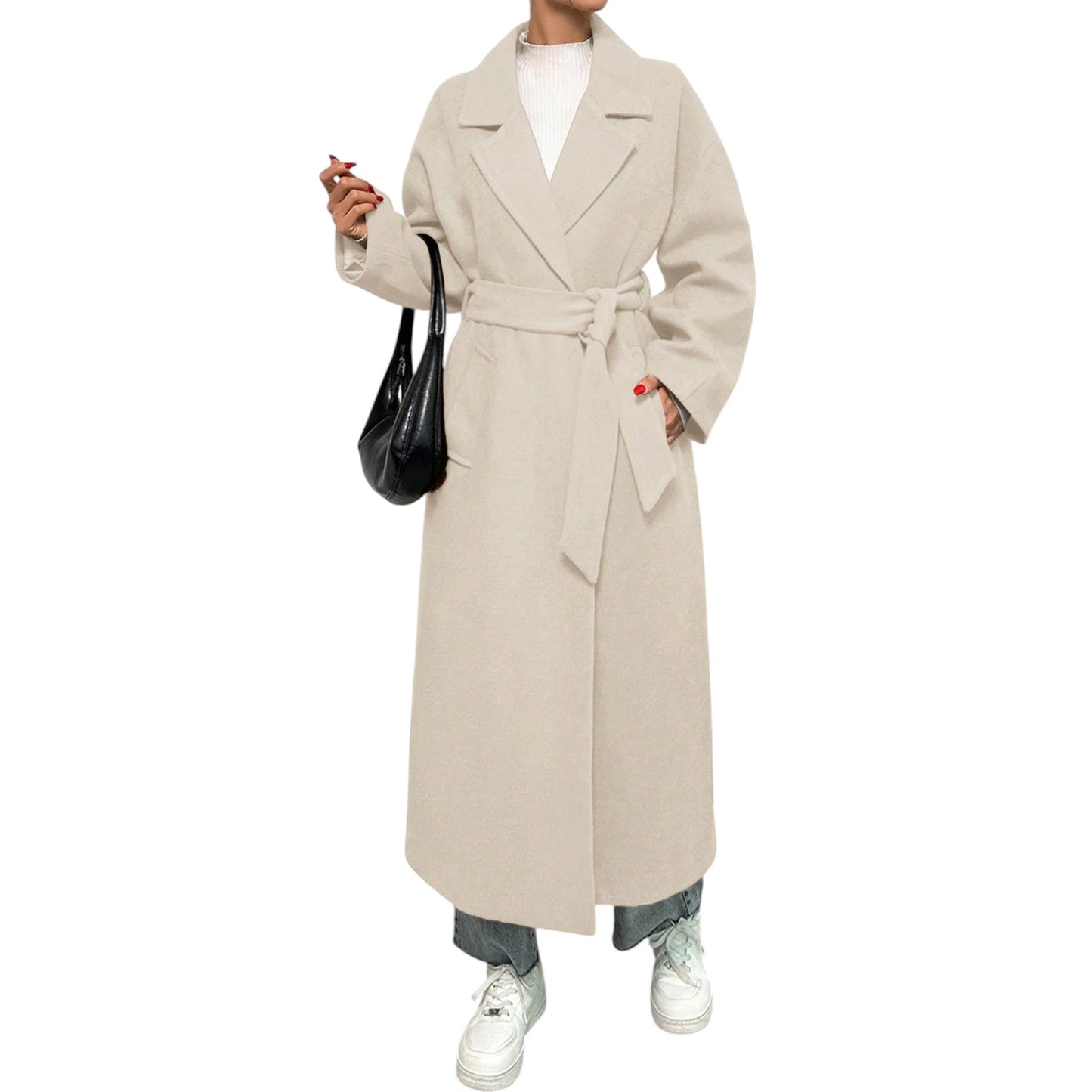 SHE bézs hosszú kabát