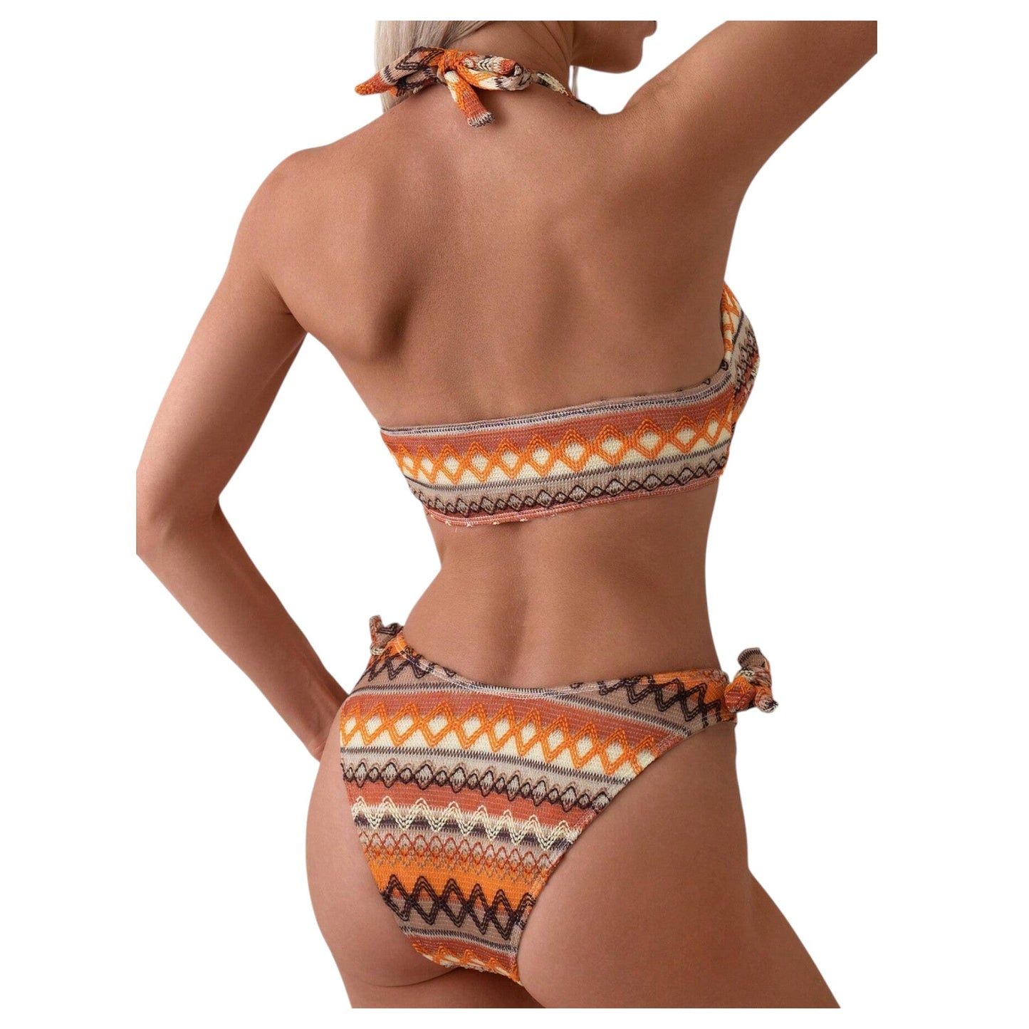 SHE mintás halter bikini