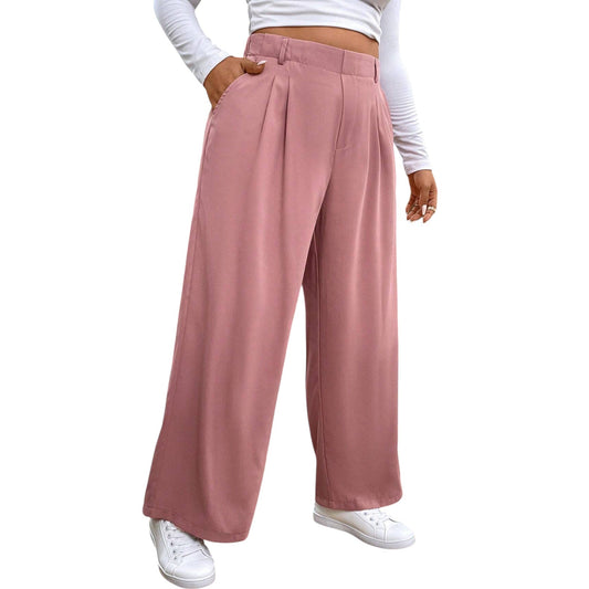 SHE rózsaszín pliszírozott nadrág