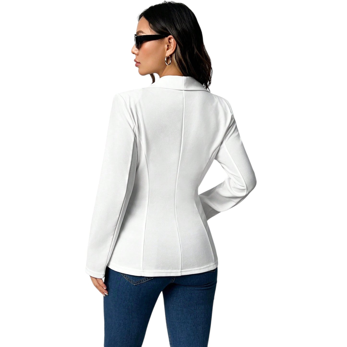 SHE ekrü hosszú ujjú blézer