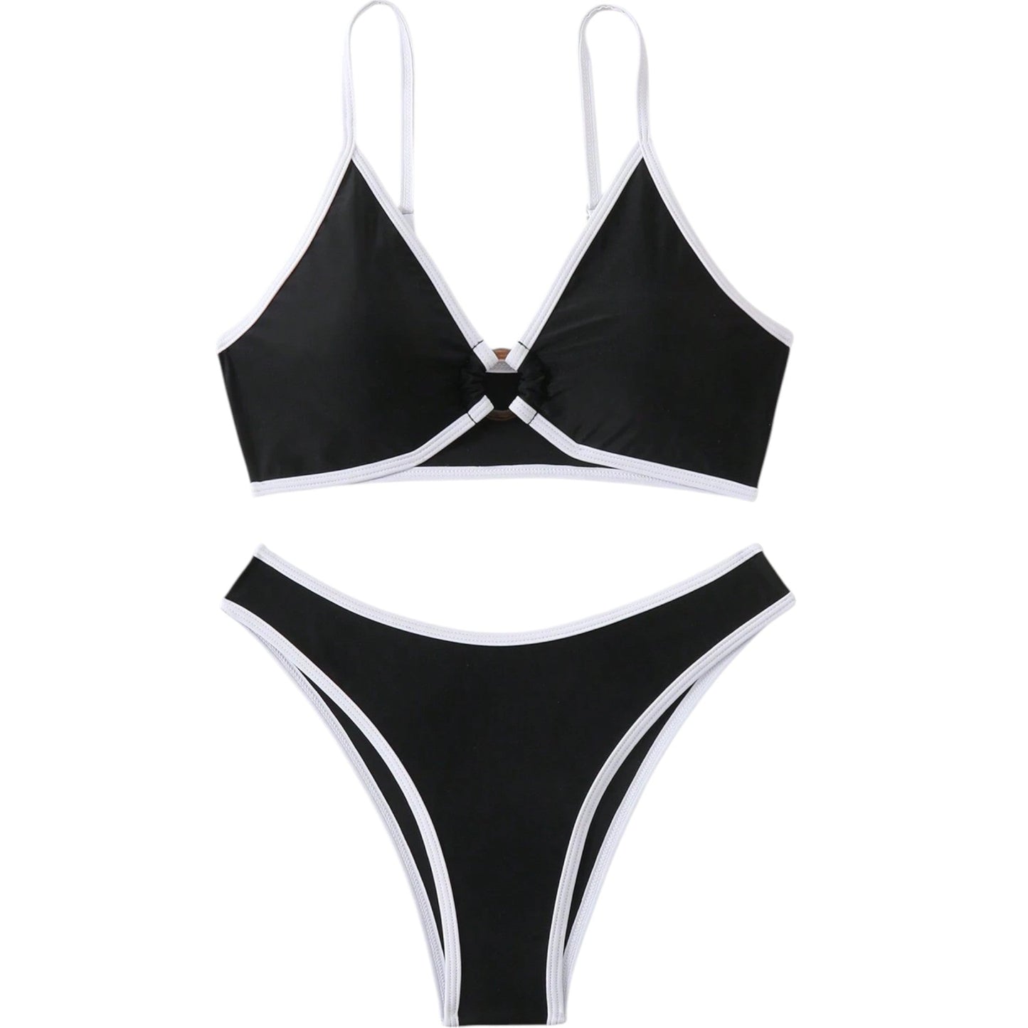 SHE fekete fehér szegélyes bikini
