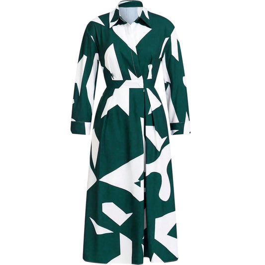 SHE zöld mintás ingruha