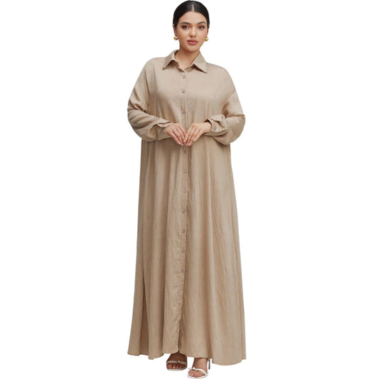 SHE bézs hosszú ingruha