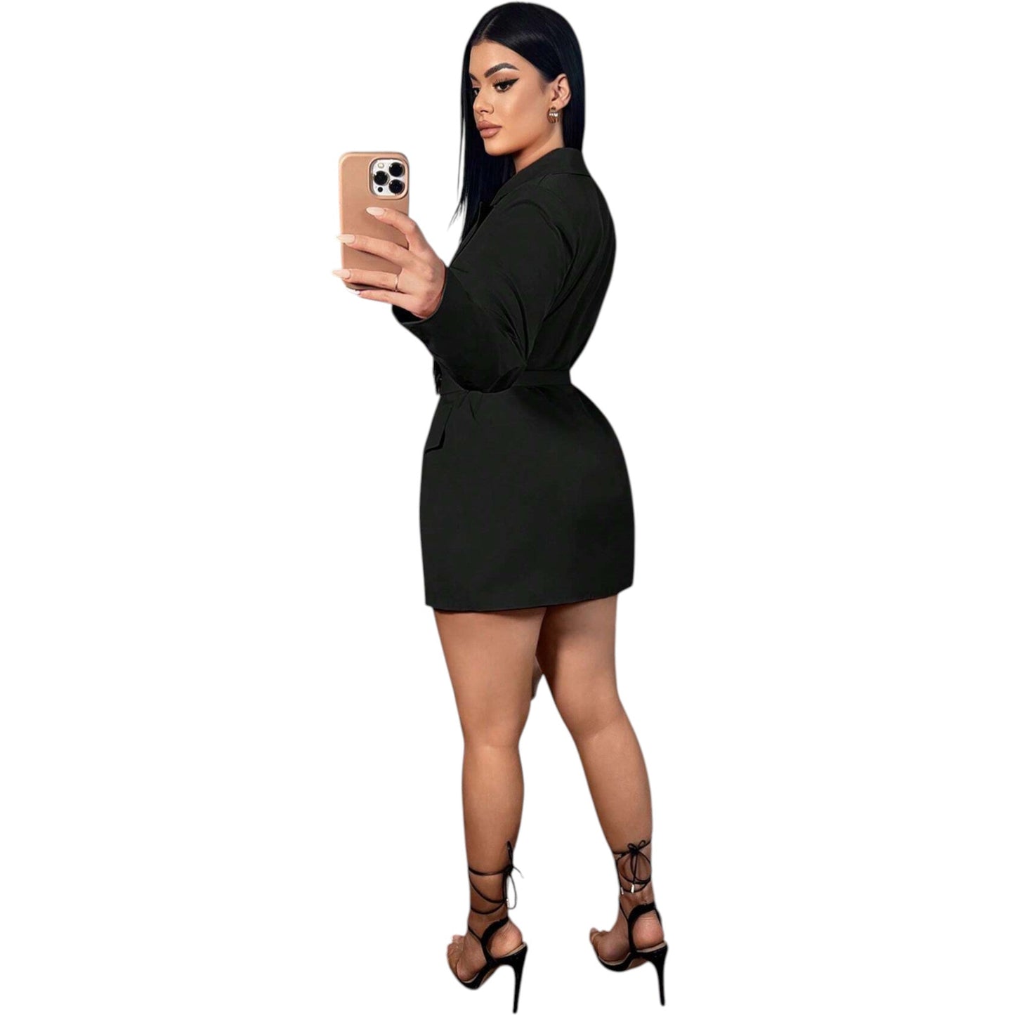 SHE fekete blézerruha