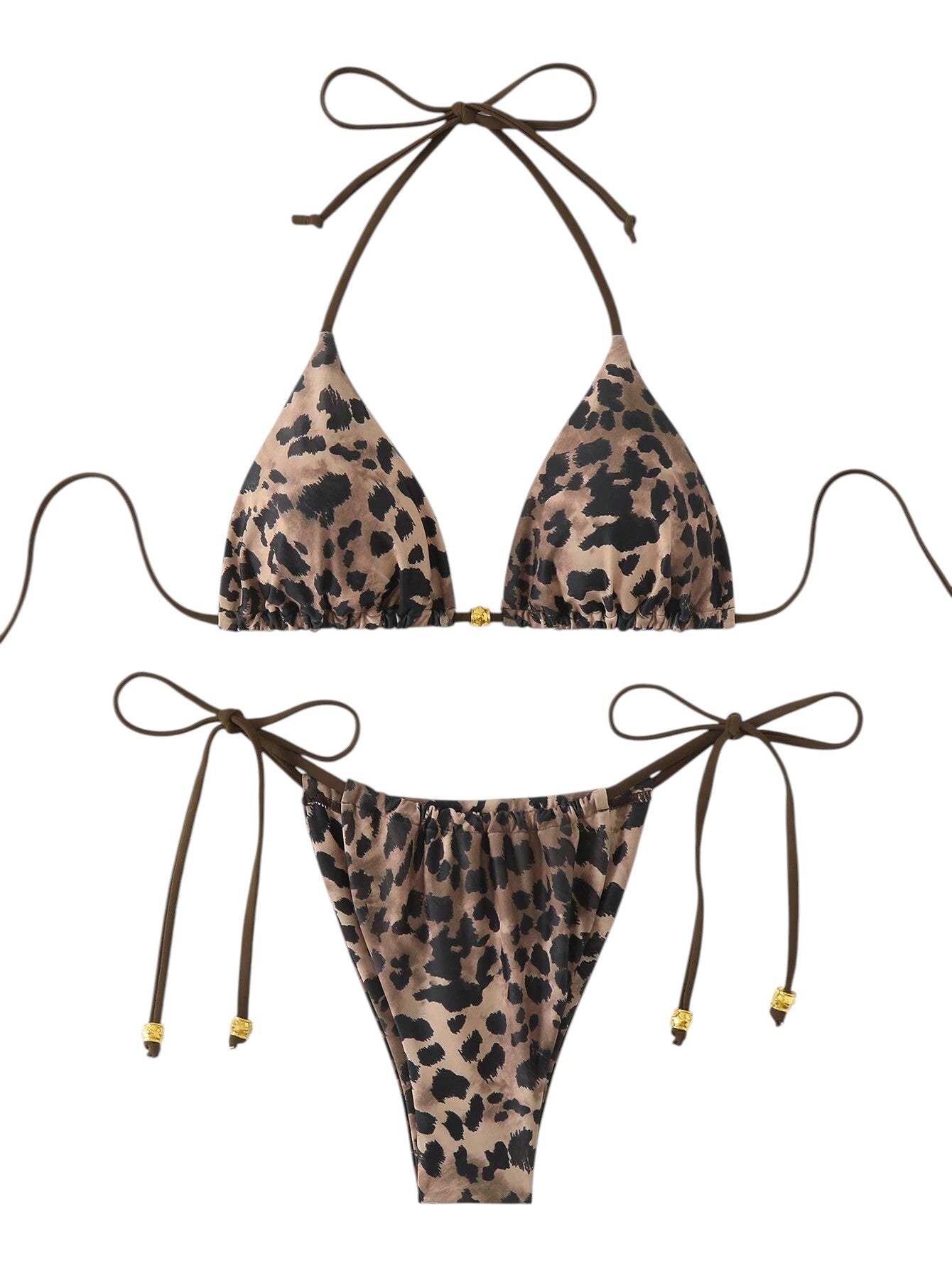 SHE leopárdmintás megkötős bikini szett