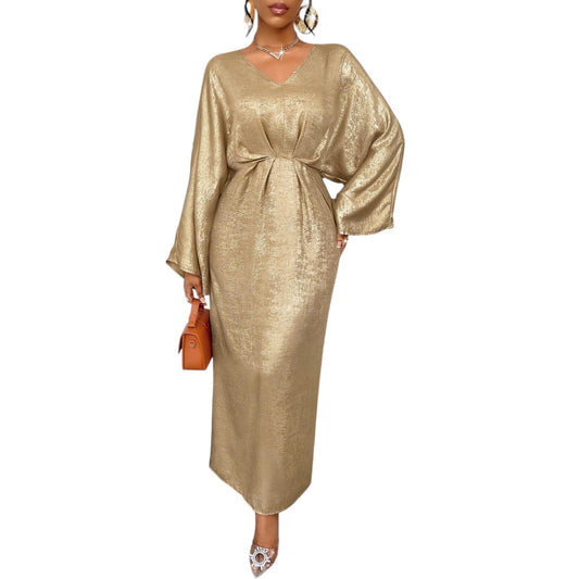 SHE arany laza maxi ruha