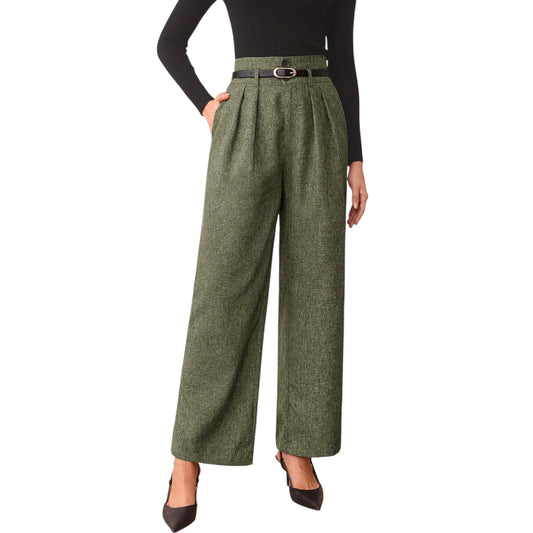 SHE zöld magas derekú nadrág