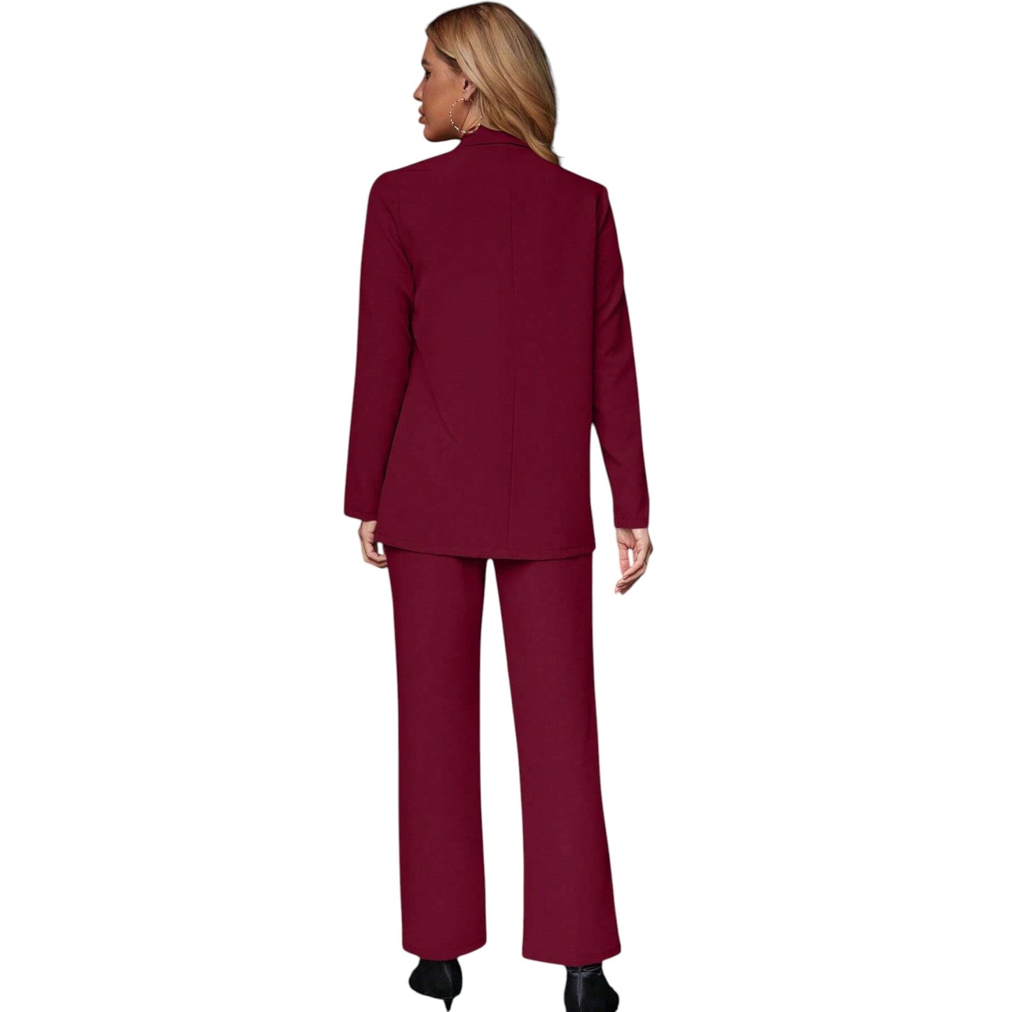 SHE bordó kosztüm nadrággal