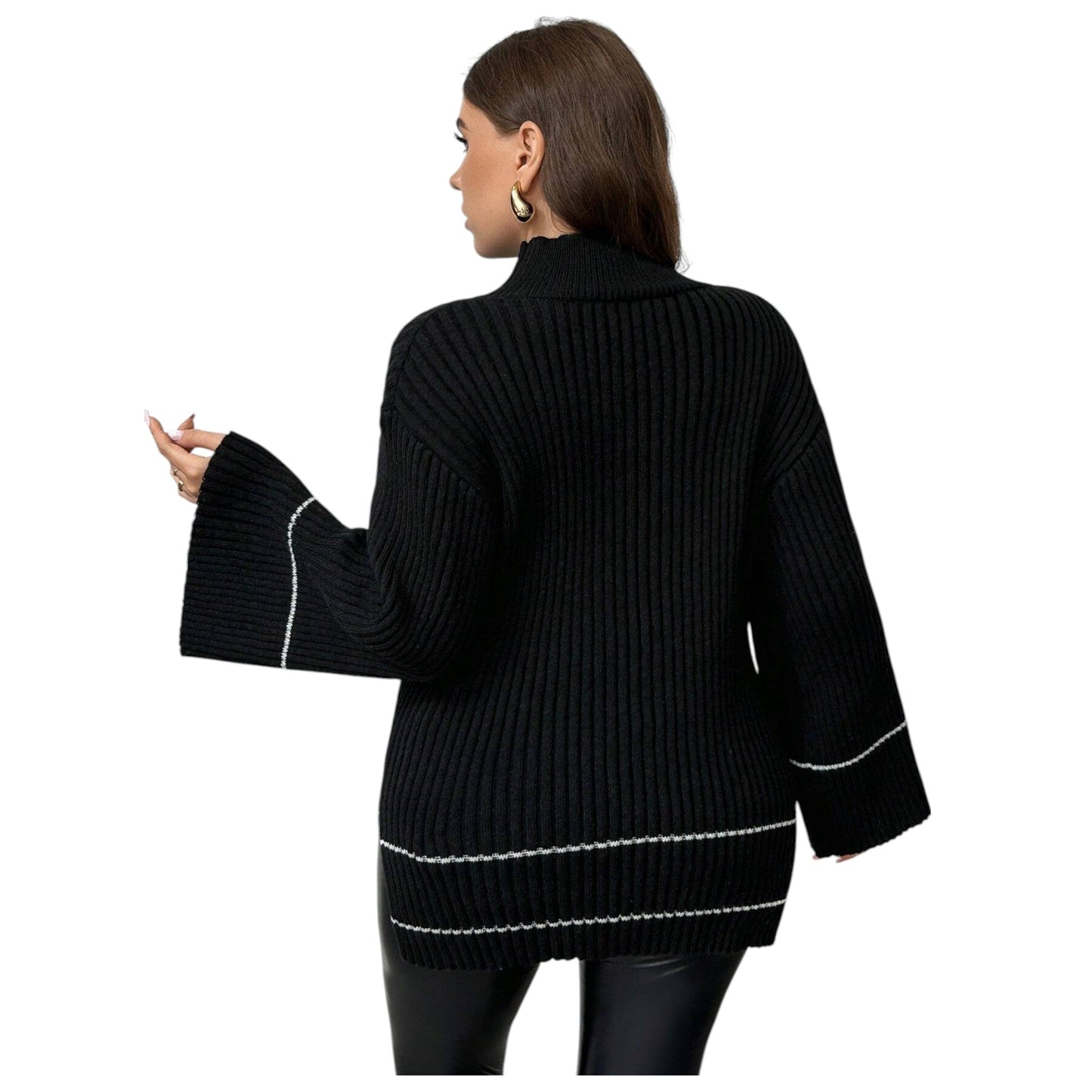 SHE fekete kötött pulóver