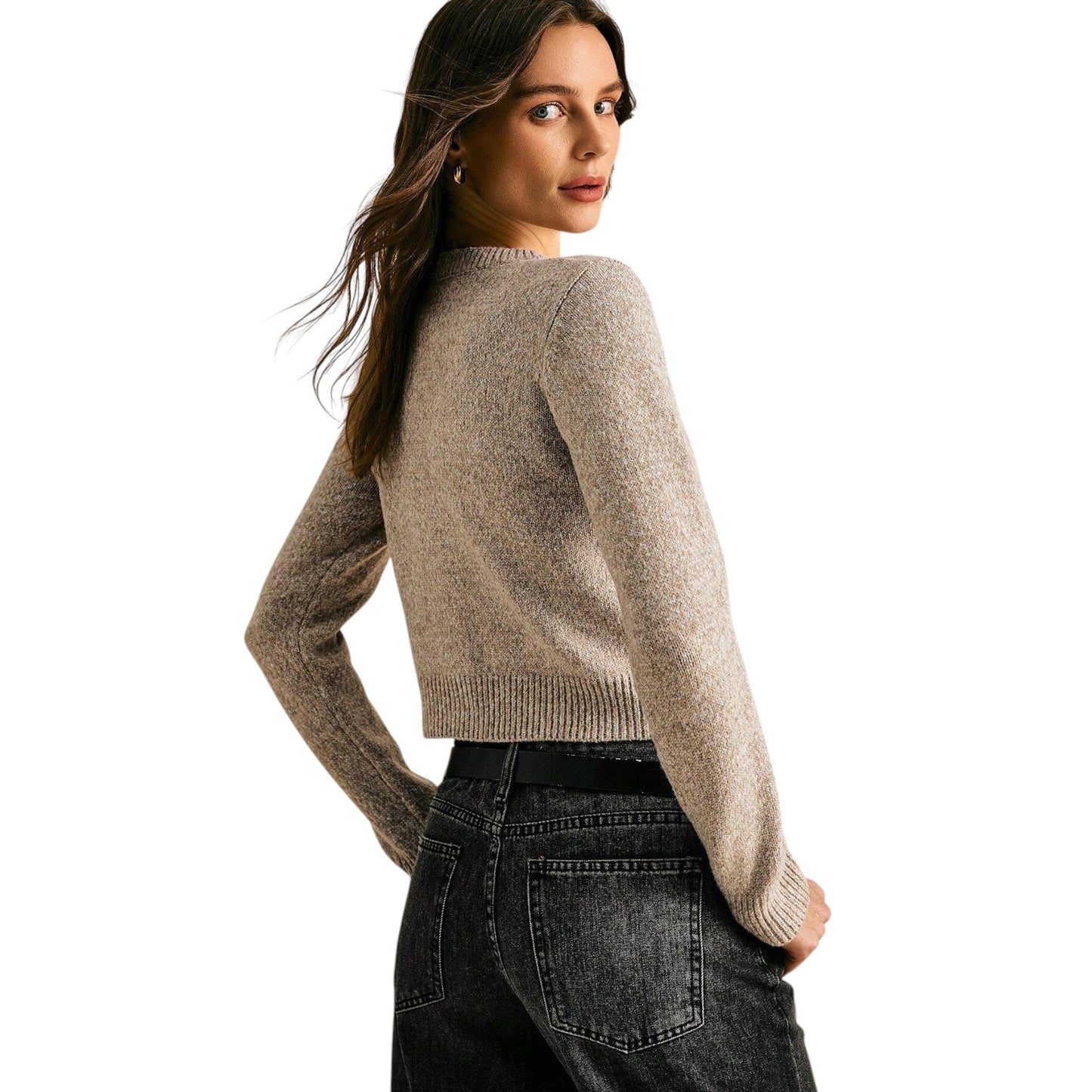 SHE bézs kötött kardigán