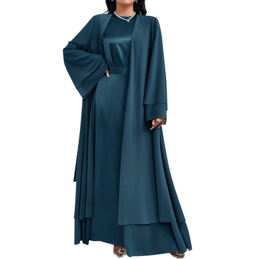 SHE zöld abaya köntös