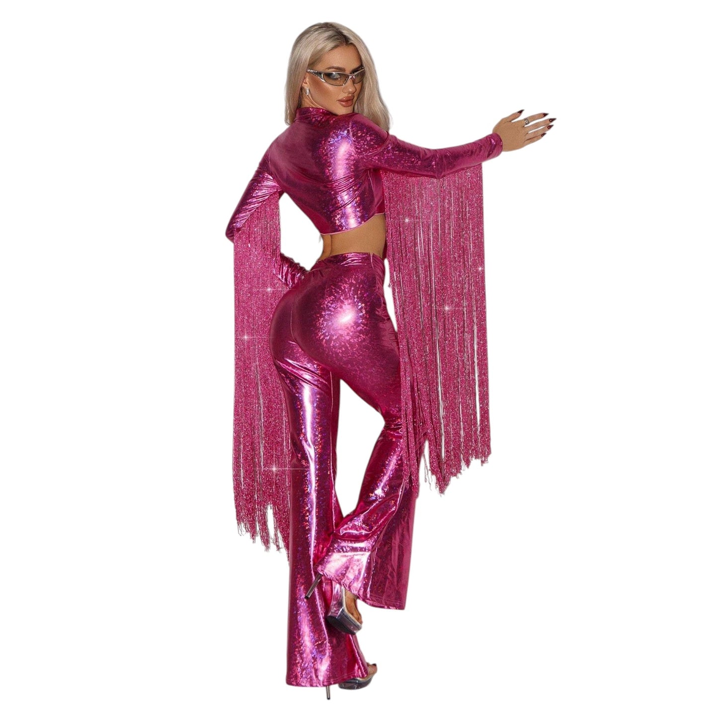 SHE rózsaszín fémes diszkó szett