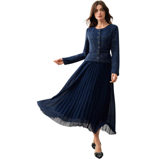 SHE sötétkék maxi ruha