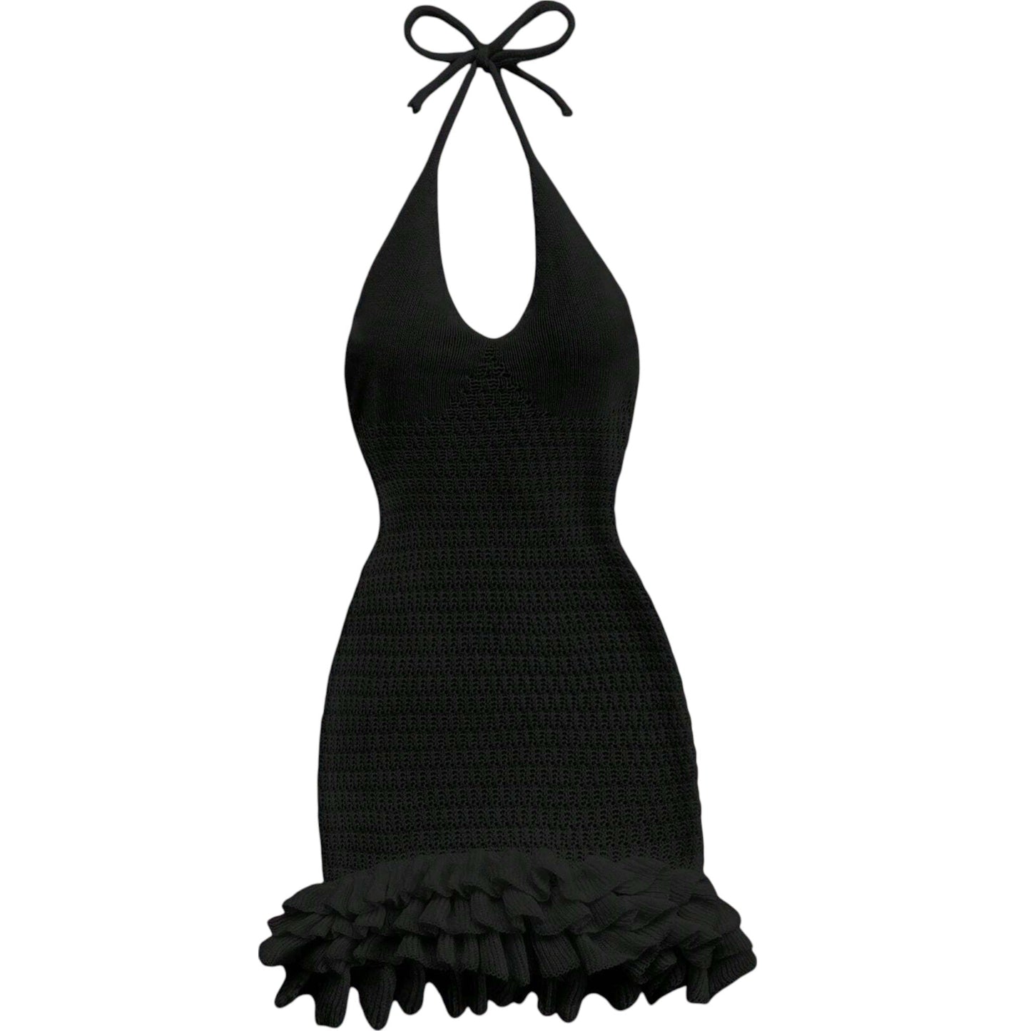 SHE fekete halter nyakú mini ruha
