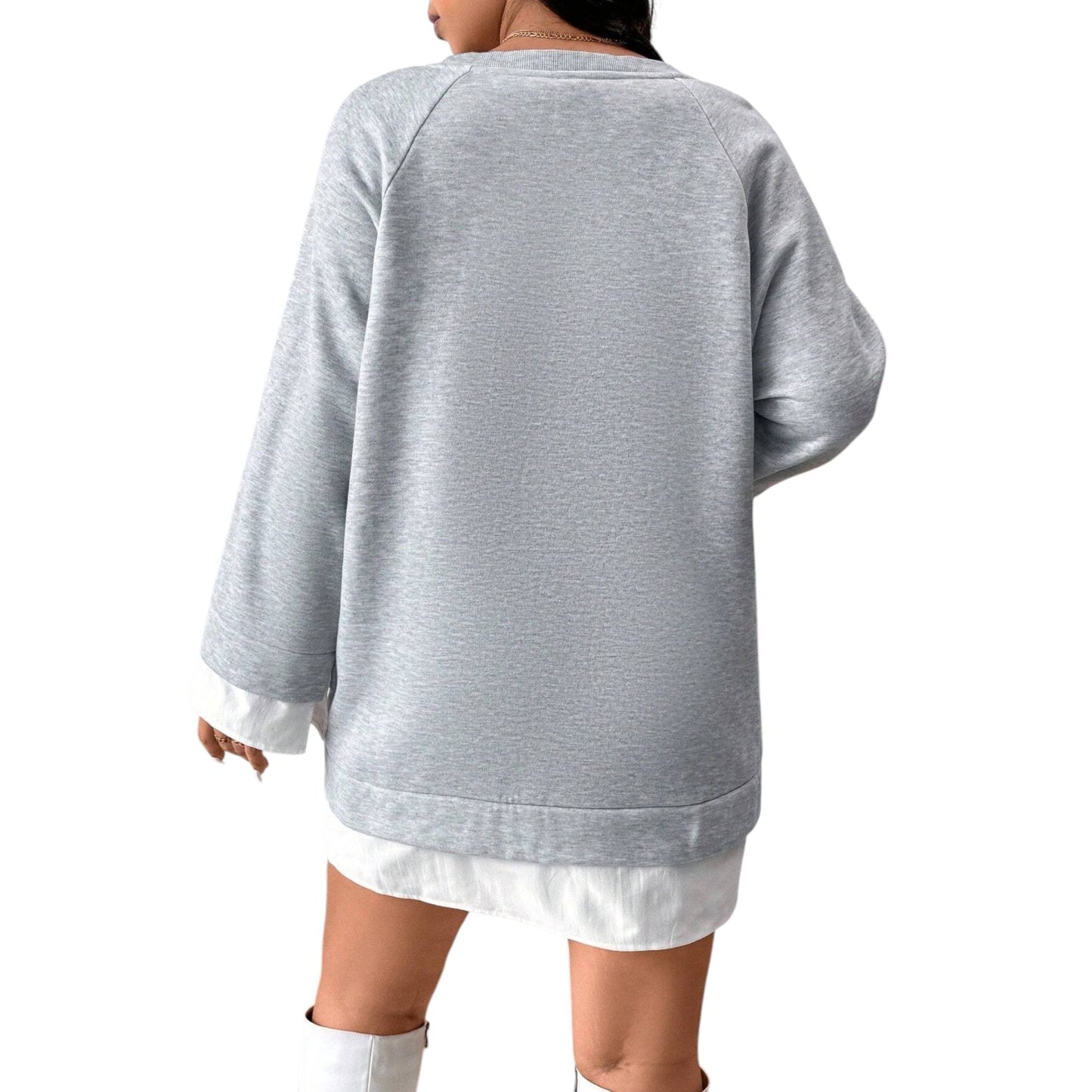 SHE szürke réteges oversize pulóver ruha