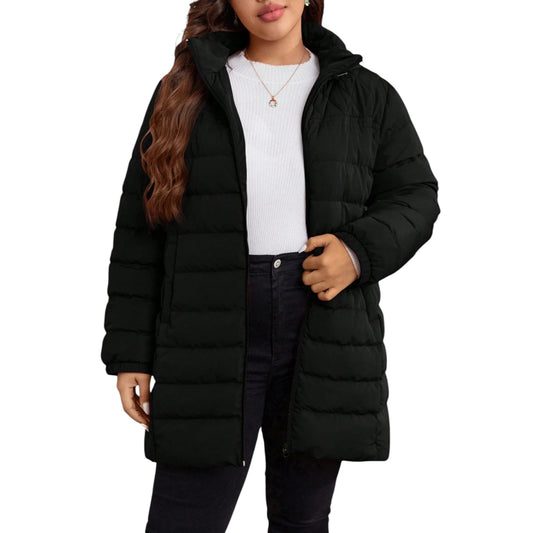 SHE fekete steppelt parka kabát